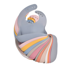 Babero de silicona infantil personalizado al por mayor de bebé recién nacido con logotipo orgánico impermeable lavable personalizado sin Bpa